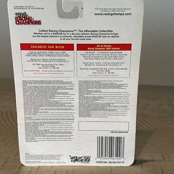 NASCAR Racing Champions 50th Anniversary Ricky Craven - Picture 3 of 3